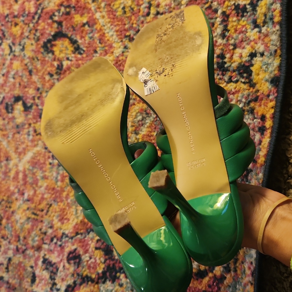 French connection Valerie dress sandals size 6.5 Green. - Picture 6 of 8